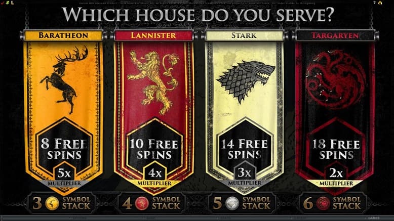 Фриспины Game of Thrones