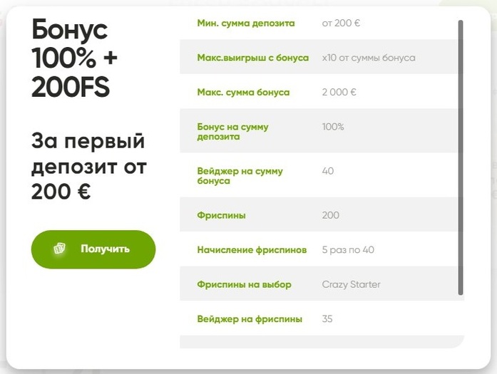 Условия