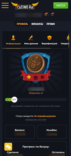 Вход в аккаунт