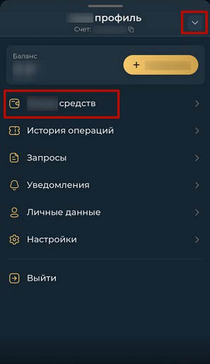 Страница управления аккаунтом
